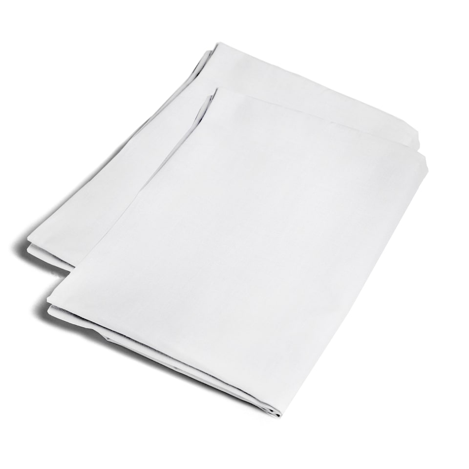 image 1 of Serene Plain Dye Pair of Housewife Pillowcases White