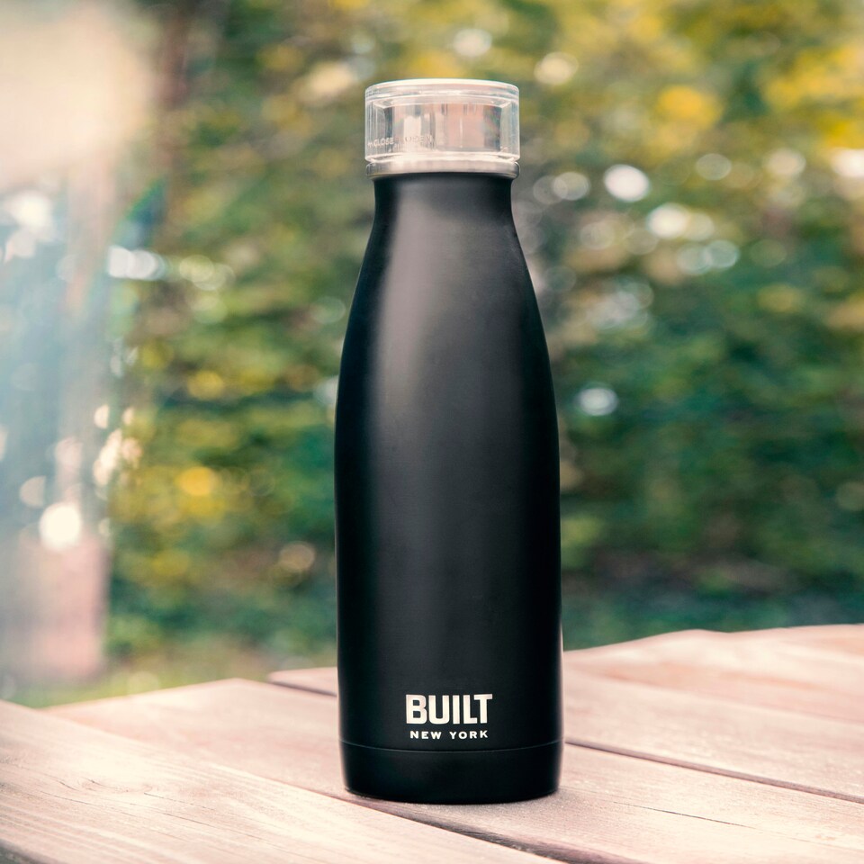 image 1 of BUILT Insulated Bottle Bag with Shoulder Strap and Food-Safe Thermal Lining - 'Galaxy'