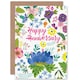 image 1 of Bright Colourful Floral Pattern Partner Anniversary Card
