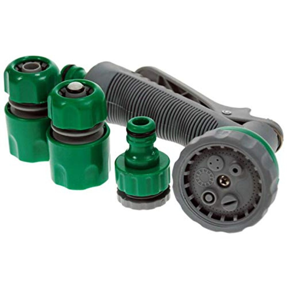 image 1 of 6 Pattern Garden Hose Pipe Spray Set with Fittings | Green | Green