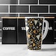 image 2 of Triangles On Black Latte Mug