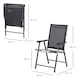 image 7 of Outsunny 2-PCS Garden Armchairs Outdoor Patio Folding Modern Furniture Black