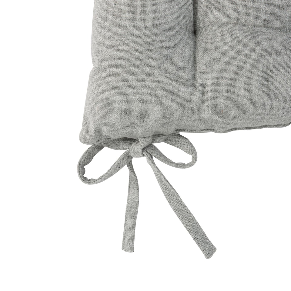 image 1 of Harbour Housewares Square Garden Chair Seat Cushions - Grey - Pack of 2 | Grey | Grey