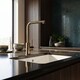 image 2 of Balterley Modern L-Neck Single Lever Kitchen Sink Mixer Tap - Top Fix Installation | Brown | Antique Brass | 1