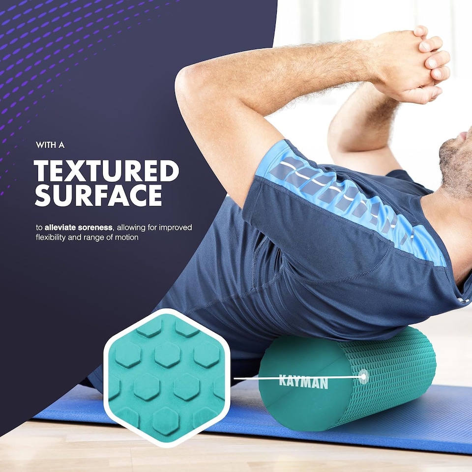 image 1 of Kayman Foam Roller 44 Centimetre for Back Legs and Post Workout Recovery
