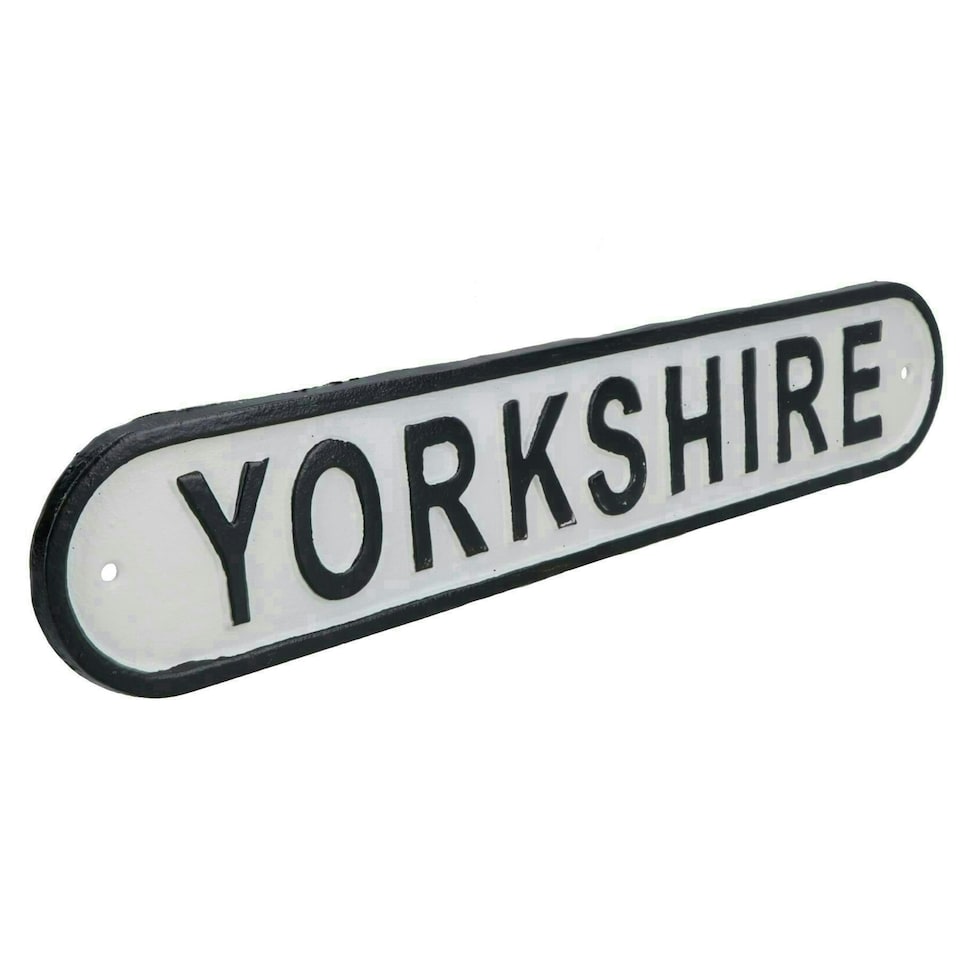 image 1 of Yorkshire Cast Iron Sign Plaque Wall Door Fence Gate Post House Garden Yard