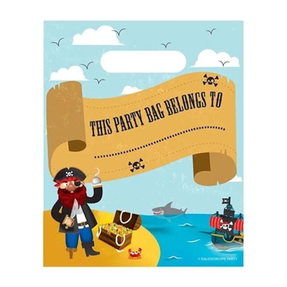 Pirate Party Loot Bags - Pack of 8