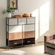 image 7 of HOMCOM Chest of Drawers for Bedroom, Fabric Dresser, 10 Drawer Storage Organizer Unit with Foldable Drawers and Steel Frame, Multicolour