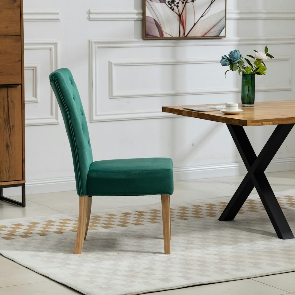 image 1 of Pienza Velvet Dining Chairs - Set of 2