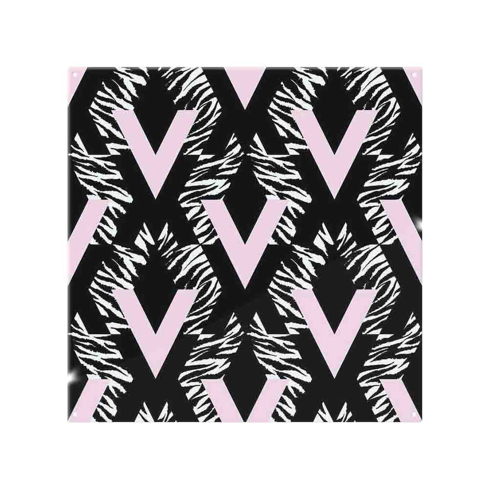 image 1 of Geometric Animal Print Splash Back | White