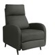 image 1 of Fabric Recliner Chair Upholstered in Dark Grey Linen