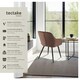 image 2 of Chair Marilyn - velvet look, quilted, continuous backrest, slim steel legs - Set of 2 Brown | Brown/Black
