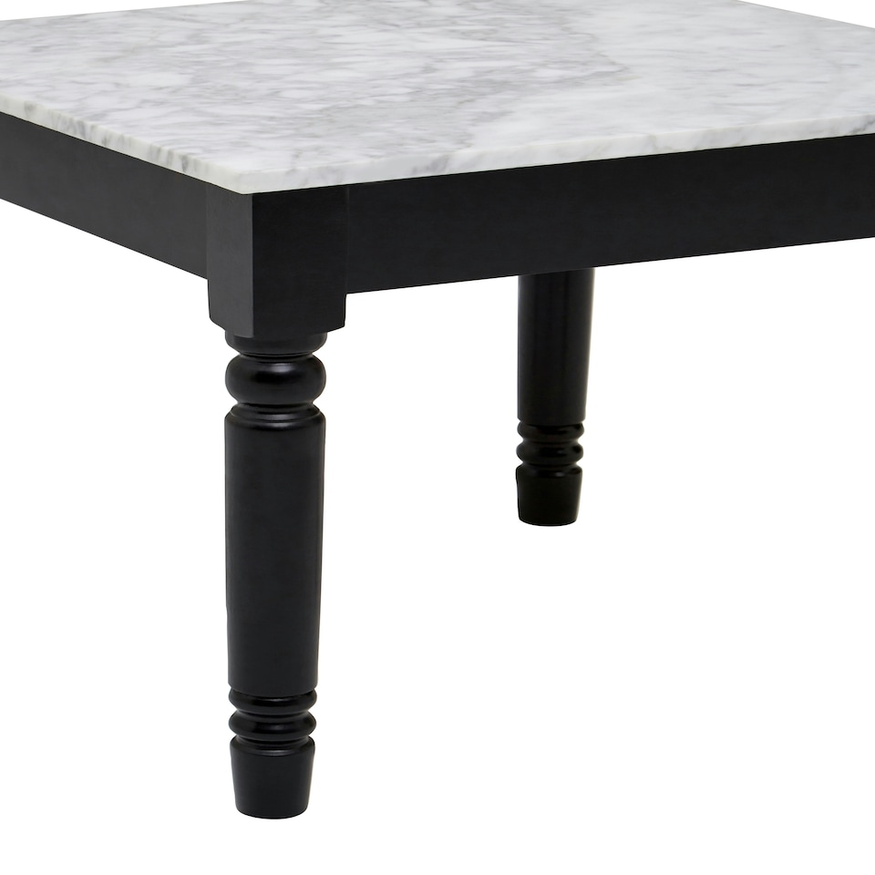 image 1 of Interiors By Premier Elegant Side Table, Marble Top Small Table By Couch For Livingroom, Carved Legs Bedside Table For Bedroom
