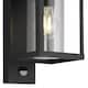 image 7 of CGC ABEL Matt Black Box Lantern Wall Light with PIR Motion Sensor