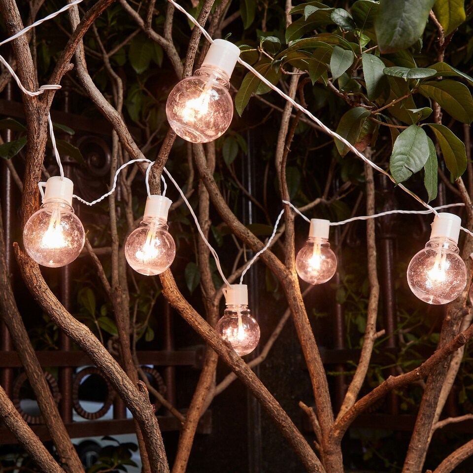 image 1 of Eglo Partaj LED 4.5 Meter White Transparent Outdoor Fairy Lights Black