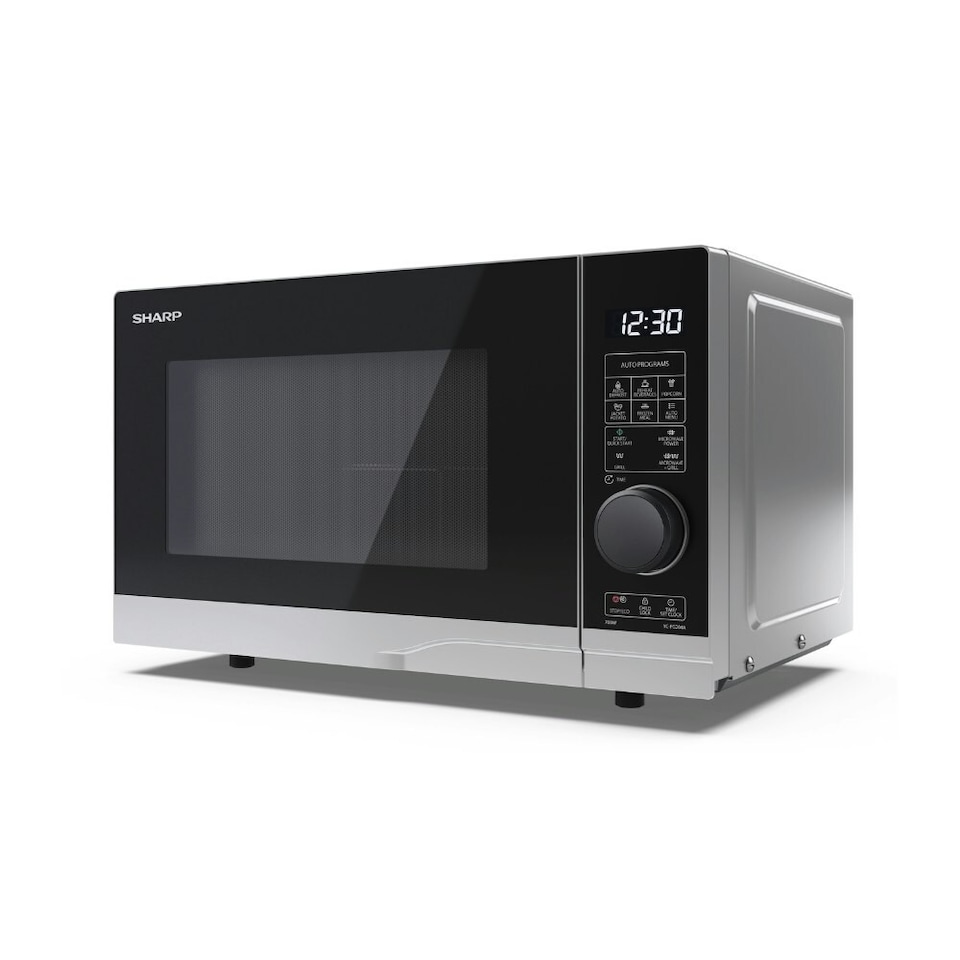 image 1 of SHARP YC-PG204AU-S 20L 700W Microwave Oven, 900W Grill - Silver