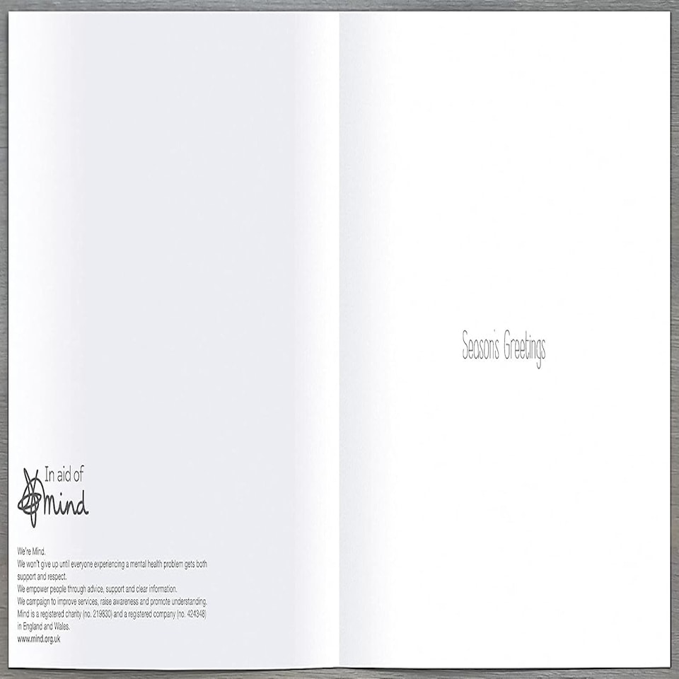 image 1 of Pack of 8 Majestic Snowy Stag In Aid Of Mind Charity Christmas Cards