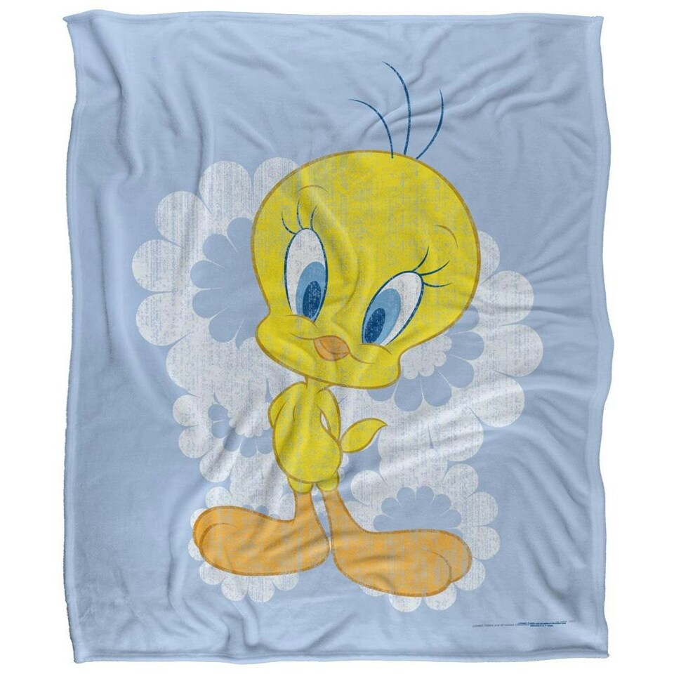 image 1 of Looney Tunes Faded Tweety Blanket - Multicoloured - One Size