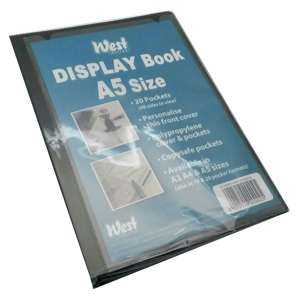 A5 Display Book fixed 20 pockets N/A