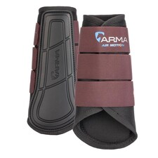 Shires Arma Air Motion Brushing Boots Black | Colour: Black/Cherry
Size: Small Pony