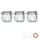 image 1 of Nicola Spring Heart Glass Storage Jars - 500ml - Clear Seal - Pack of 3