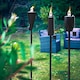 image 7 of Harbour Housewares 146cm Metal Garden Torches - Barrel - Outdoor Lighting Oil Fuel Lamp Candle Flame Lantern | Black | Black | 2