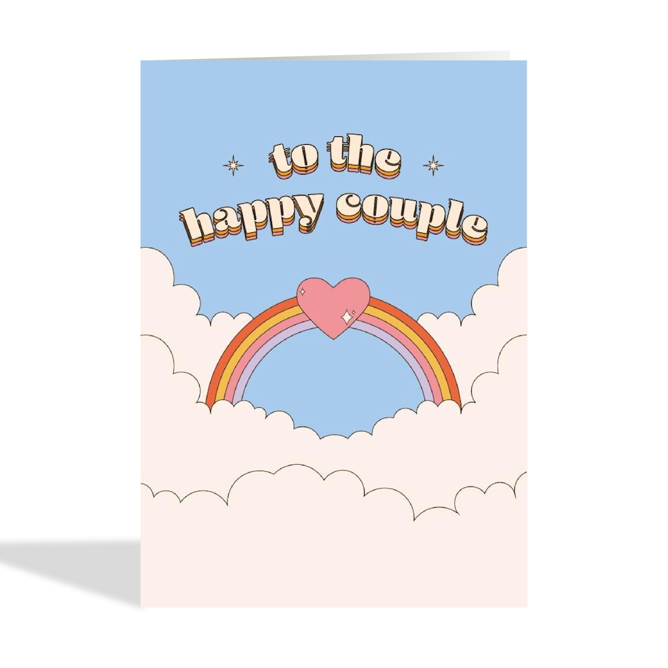 image 1 of Pretty Rainbow Wedding Card