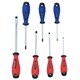 image 2 of 7pc Screwdriver Set Slotted Flat And Pozi Headed With Soft Grip Handles