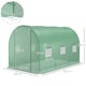 image 7 of Outsunny 3.5 x 2m Walk-In Polytunnel Greenhouse with Roll Up Door Windows Green
