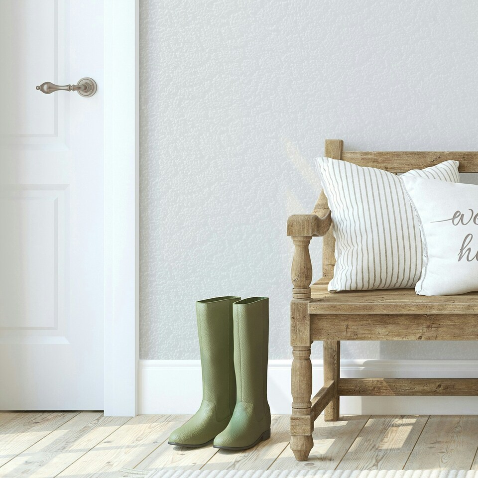 image 1 of Superfresco Paintable Snow Textured White Durable Wallpaper White | White