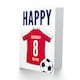 image 2 of Football Strip Kit White Red Jersey Age 8 Year Old Child Kids 8th Birthday Card