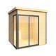 image 2 of Domeo 1 + Domeo 1 Al pack ISO-Log Cabin, Wooden Garden Room, Timber Summerhouse, Home Office - L319.6 x W319.6 x H239.4 cm Brown