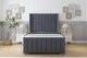 image 1 of Sloomy Melbourne Steel Plush Bed Frame With Mattress  With 50" Upholstered Wingback Headboard 2'6 Small Single