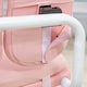 image 8 of HOMCOM Kids Desk and Chair Set with Storage Shelves, Washable Cover - Pink 