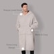 image 3 of Sienna Extra-Long Oversized Sherpa Fleece Hoodie Blanket Silver Grey