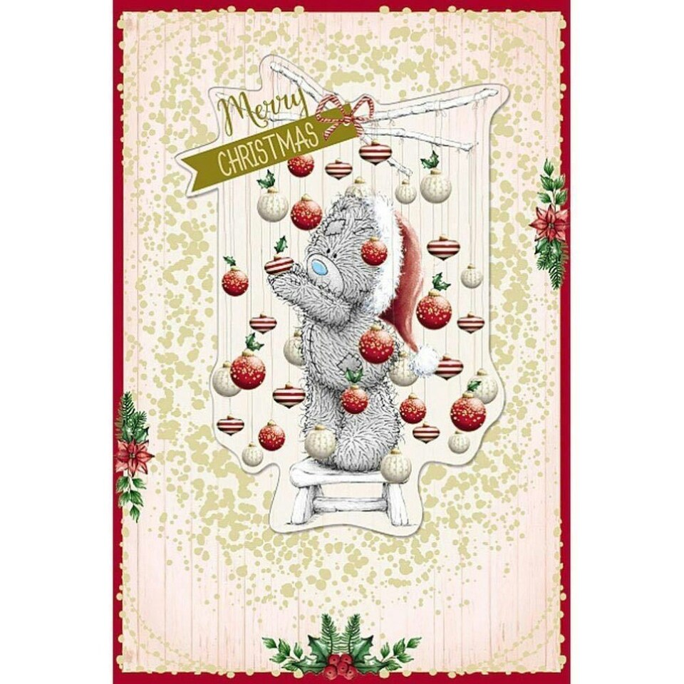 image 1 of Me To You Hand Made Christmas Card Bears and Baubles