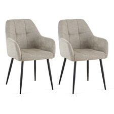 SONARA Dining Chair Set of 2, Water-Repellent Plush Chenille Upholstered for Dining Room | Brown