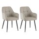 image 1 of SONARA Dining Chair Set of 2, Water-Repellent Plush Chenille Upholstered for Dining Room | Brown