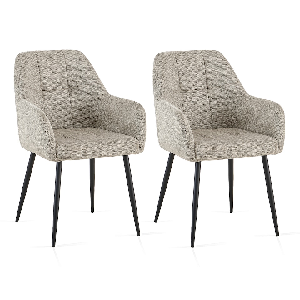 image 1 of SONARA Dining Chair Set of 2, Water-Repellent Plush Chenille Upholstered for Dining Room | Brown