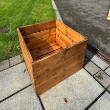 Country Kitchen Large Raised Bed Planter - Timber - L60 x W60 x H30 cm | Brown