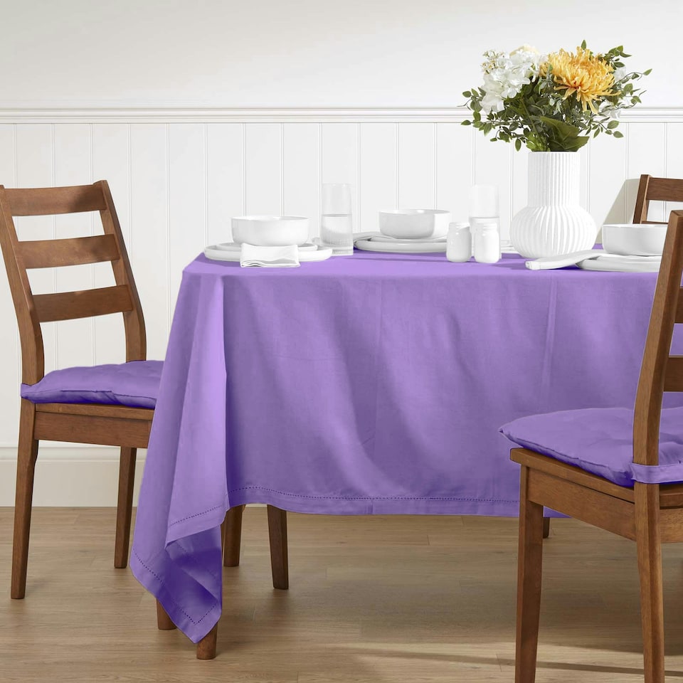 image 1 of Homescapes Purple Tablecloth - 178 x 300 cm Purple