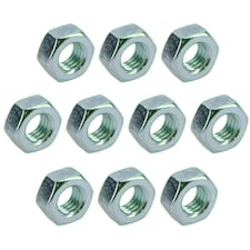 M8 x 1.25mm Hex Full Nut Fastener Hexagonal Metric Nuts Grade 8 Zinc Plated 10pk