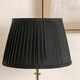 image 2 of 40cm Black Poly Cotton Pleat Lamp Shade For Table Lamps and Floor Lamps