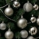 image 2 of Christmas Tree Ornaments Baubles Set | Silver | Silver
