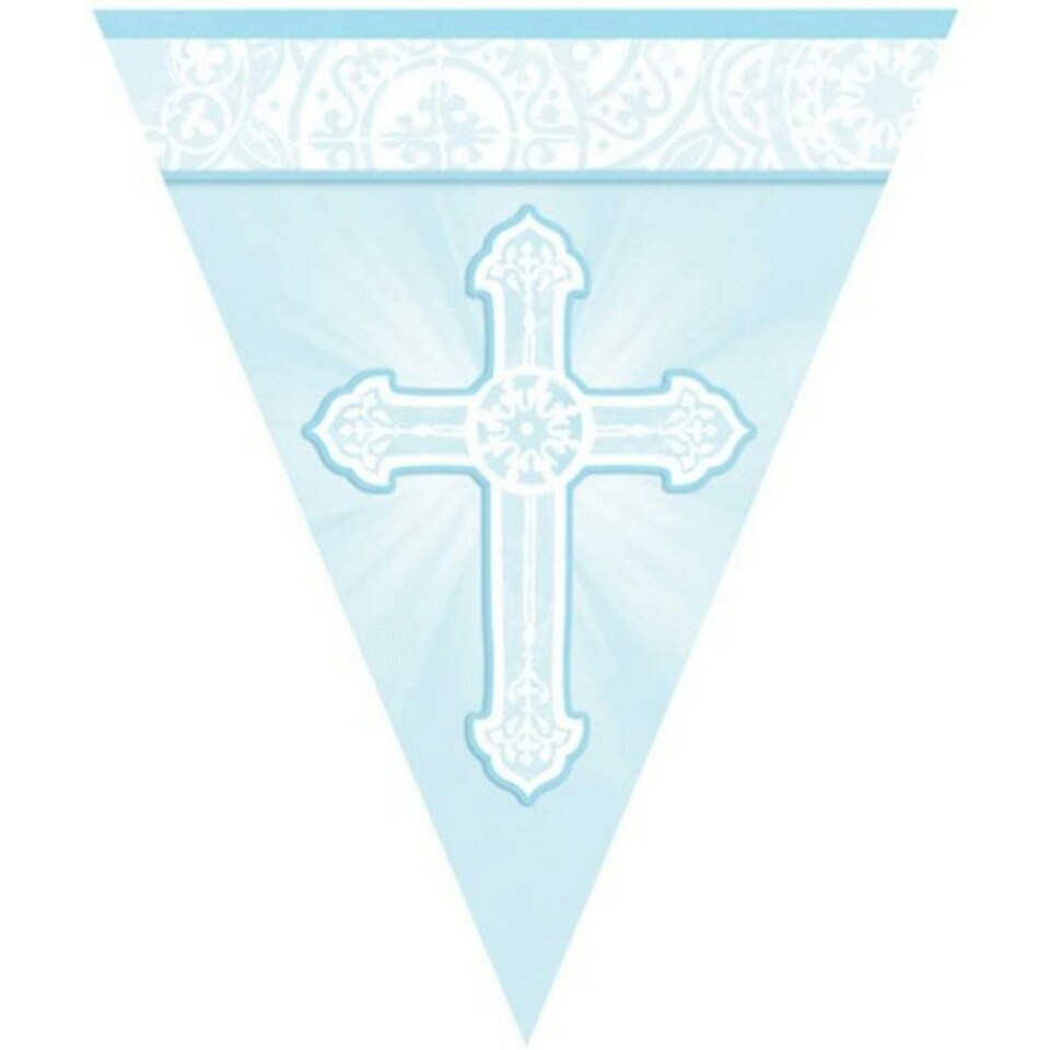 Amscan Communion Pennant Banner - Blue - One Size