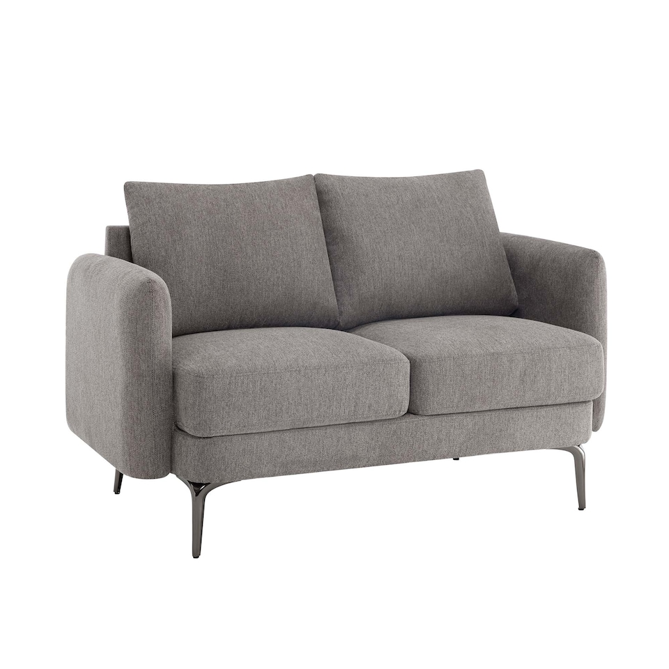 Sofia 2 Seater Fabric Scandi Style Sofa | Brown | Mocha | Two