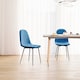 image 2 of Vida Designs Luton Set of 2 Dining Chairs Upholstered Fabric Padded Chair, Blue | Blue | Blue