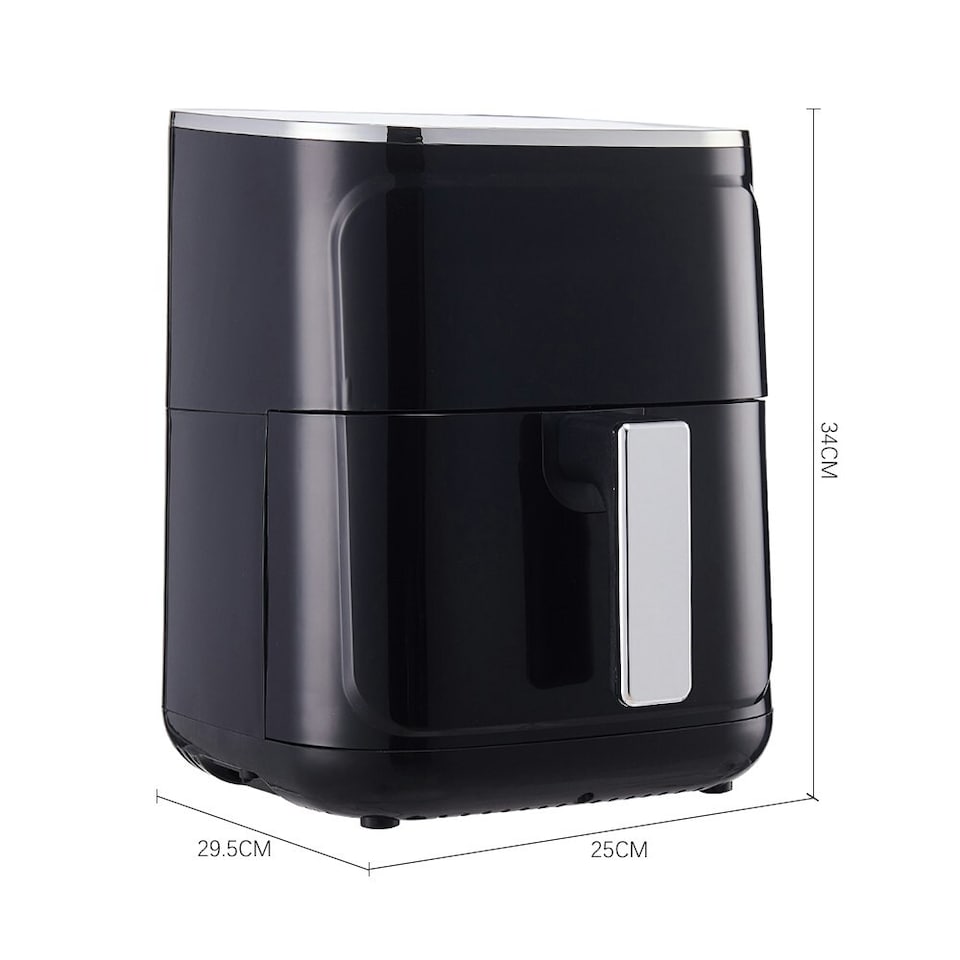 image 1 of Living and Home 4.7L Air Fryer with Smart Touchscreen Display, Black