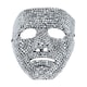 image 2 of Silver Jewelled Robot Unisex Fancy Dress Face Mask