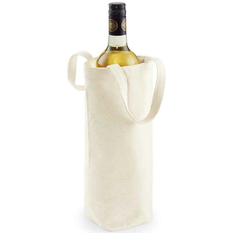 image 1 of Westford Mill Fairtrade Bottle Bag - Natural - One Size